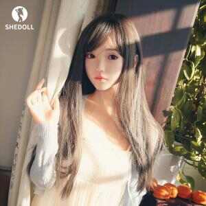 SHEDOLL青檸158cm初戀系棉花糖肌C杯少女 - 純白百褶裙の鄰家妹妹風｜全身仿真紋理+可動口腔定制｜宅男幻想具現化